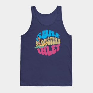 Surf Sebastian Inlet Florida Vintage Surfboard Surfing Tank Top